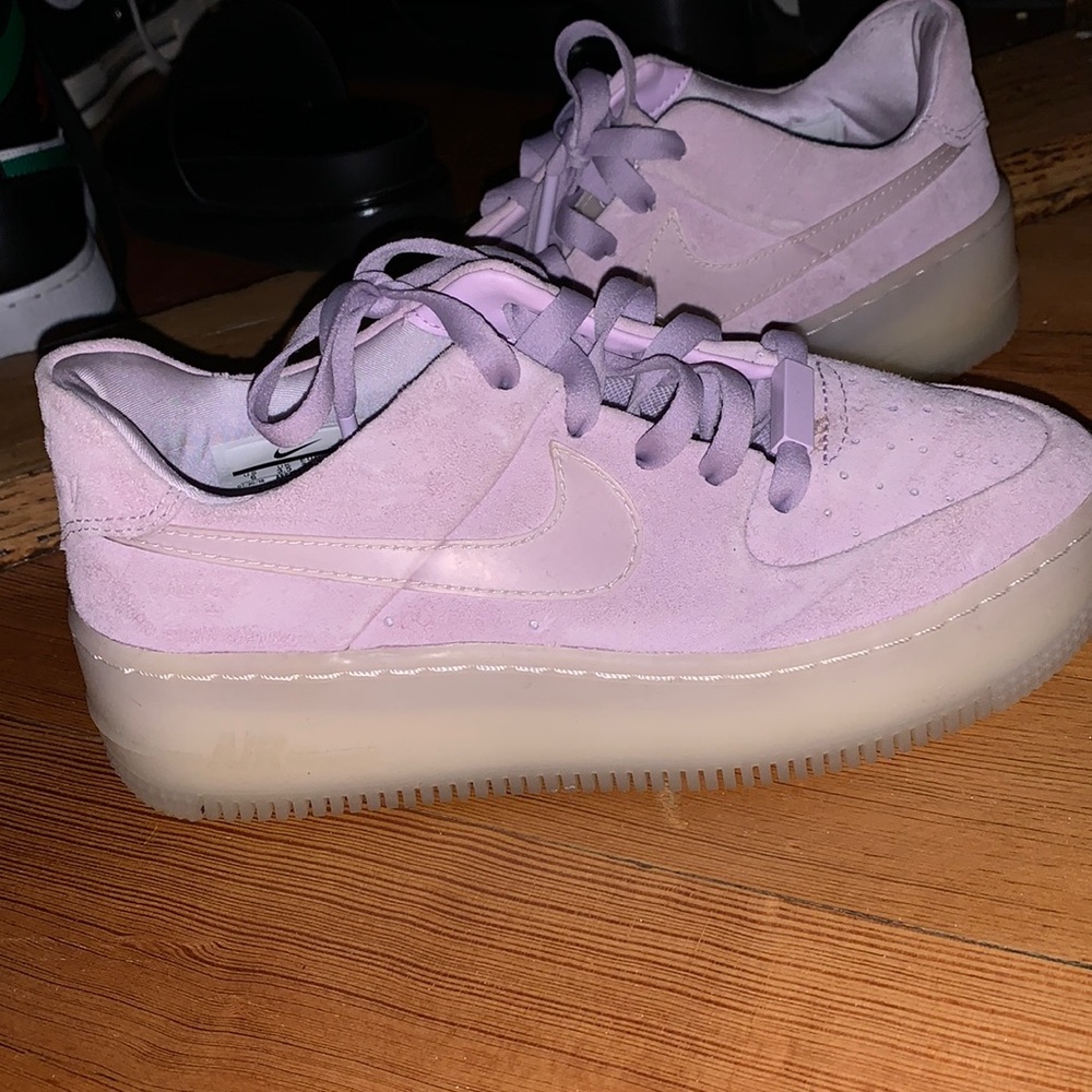 Nike Women's Sneakers - Light Purple and Cream